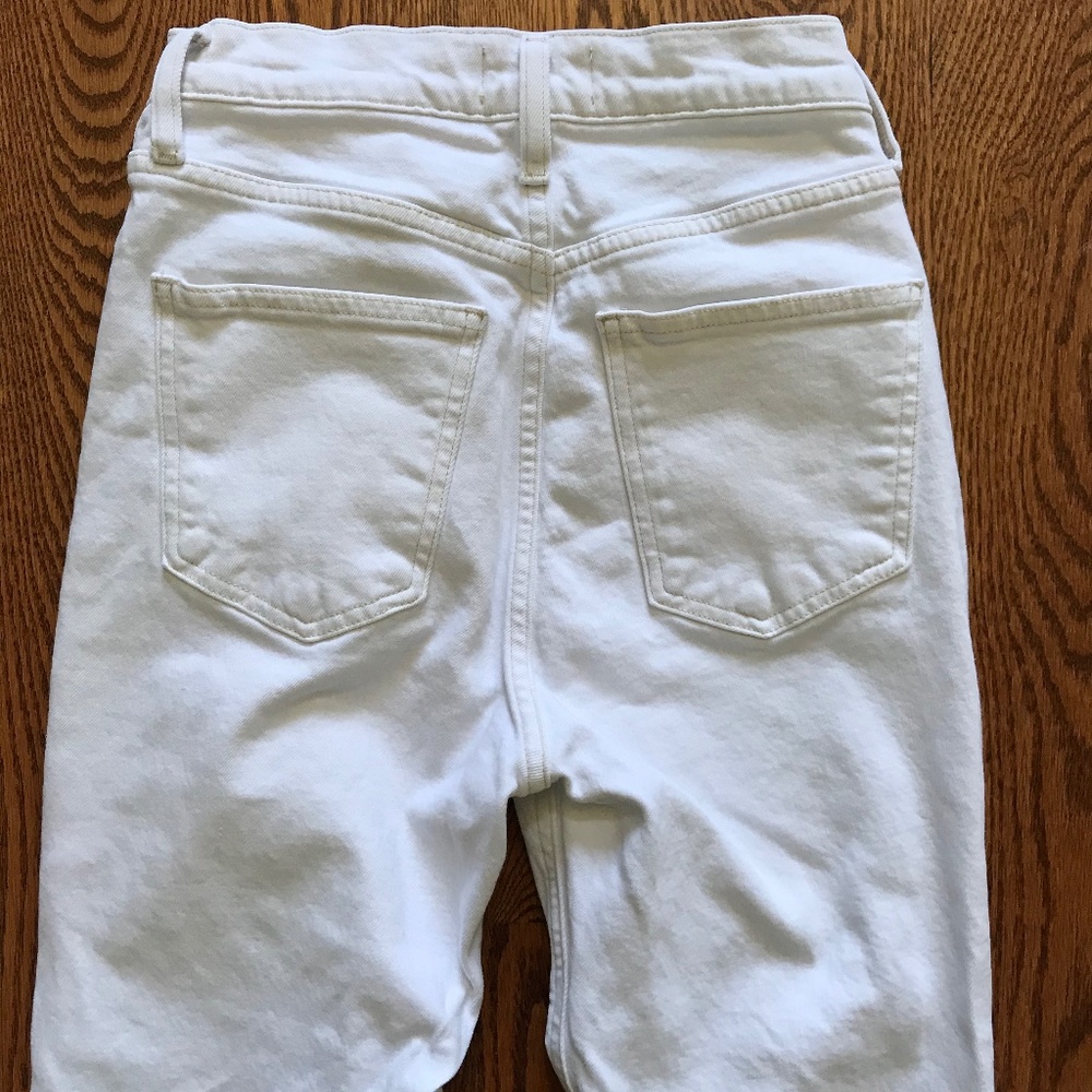 AGOLDE Wilder Jeans Womens 24 White High Rise Straight Leg Stretch Denim Pants - Picture 13 of 14